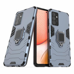 Хибриден гръб със стойка за Samsung Galaxy A72 - стоманено син