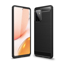Силиконов гръб Rugged Armor за Samsung Galaxy A72 - черен