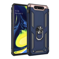 Хибриден гръб със стойка за Samsung Galaxy A80 - тъмно син