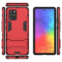 Хибриден гръб със стойка за Samsung Galaxy S10 Lite - червен