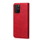 Кожен калъф тип портмоне с магнитна закопчалка за Samsung Galaxy S10 Lite - червен - 1 Кожен калъф тип портмоне с магнитна закопчалка за Samsung Galaxy S10 Lite - червен - 1