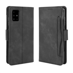 Кожен калъф тип портмоне с магнитна закопчалка за Samsung Galaxy S10 Lite - черен