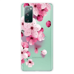 Силиконов гръб за Samsung Galaxy S20 FE - розови цветя
