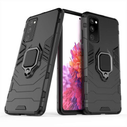 Хибриден гръб със стойка за Samsung Galaxy S20 FE - черен