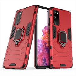 Хибриден гръб със стойка за Samsung Galaxy S20 FE - червен