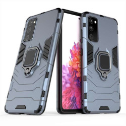 Хибриден гръб със стойка за Samsung Galaxy S20 FE - стоманено син