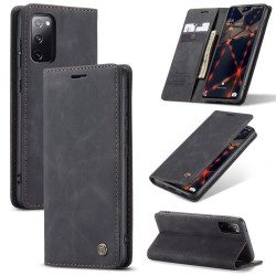 Калъф страничен flip марка CASEME за Samsung Galaxy S20 FE – черен