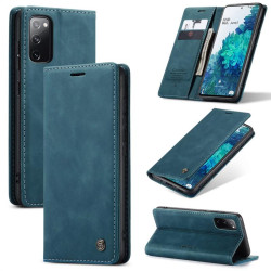 Калъф страничен flip марка CASEME за Samsung Galaxy S20 FE – тюркоазен