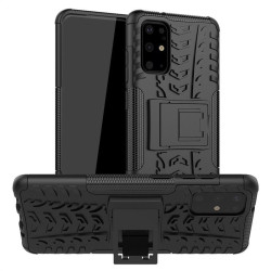 Двупластов гръб със стойка за Samsung Galaxy S20+ - черен