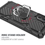 Хибриден гръб на черти със стойка за Samsung Galaxy S21 - черен - 3