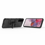 Хибриден гръб със стойка за Samsung Galaxy S21 - черен - 1