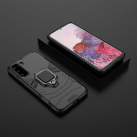 Хибриден гръб със стойка за Samsung Galaxy S21 - черен - 0