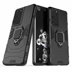 Хибриден гръб със стойка за Samsung Galaxy S21 Ultra - черен