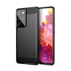 Силиконов гръб марка MOFI за Samsung Galaxy S21 Ultra - черен
