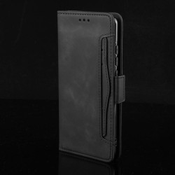 Кожен калъф тип портмоне с магнитна закопчалка за Samsung Galaxy XCover 5 EE - черен