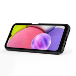 Хибриден гръб със стойка за Samsung Galaxy A03s ( 164.3) - черен - 3