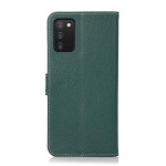 Кожен калъф тип портмоне за Samsung Galaxy A03s ( 164.3) - зелен - 1 Кожен калъф тип портмоне за Samsung Galaxy A03s ( 164.3) - зелен - 1