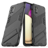 Хибриден гръб със стойка за Samsung Galaxy A03s (166.5) - черен