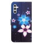 Калъф тип портмоне за Samsung Galaxy A05s - две цветя - 1 Калъф тип портмоне за Samsung Galaxy A05s - две цветя - 1