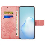Кожен калъф тип портмоне с дърво за Samsung Galaxy A05s - розов - 1 Кожен калъф тип портмоне с дърво за Samsung Galaxy A05s - розов - 1