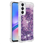 Силиконов гръб с течност с брокат за Samsung Galaxy A05s - лилав