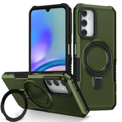 Силиконов гръб със стойка тип пръстен за Samsung Galaxy A05s - зелен