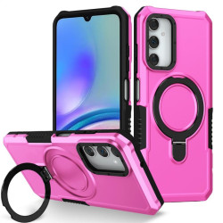 Силиконов гръб със стойка тип пръстен за Samsung Galaxy A05s - розов