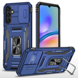 Хибриден гръб със стойка и слайдер за камера за Samsung Galaxy A05s - син