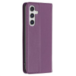 Кожен калъф тип портмоне марка BINFEN COLOR за Samsung Galaxy A05s - лилав - 1 Кожен калъф тип портмоне марка BINFEN COLOR за Samsung Galaxy A05s - лилав - 1