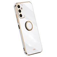 Силиконов гръб със стойка тип пръстен марка XINLI за Samsung Galaxy A05s - бял