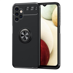 Силиконов гръб със стойка тип пръстен за Samsung Galaxy A13 - черен