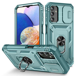 Хибриден гръб със стойка за Samsung Galaxy A14 4G/5G - цвят мента
