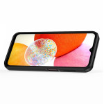 Хибриден гръб със стойка и слайдър за камера за Samsung Galaxy A14 4G/5G - черен - 0