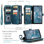 Калъф страничен flip марка CASEME с цип за Samsung Galaxy A14 4G/5G – тюркоазен - 4 Калъф страничен flip марка CASEME с цип за Samsung Galaxy A14 4G/5G – тюркоазен - 4