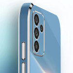 Силиконов гръб със стойка тип пръстен марка XINLI за Samsung Galaxy A14 4G/5G - син - 1