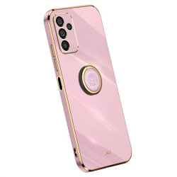 Силиконов гръб със стойка тип пръстен марка XINLI за Samsung Galaxy A14 4G/5G - лилав