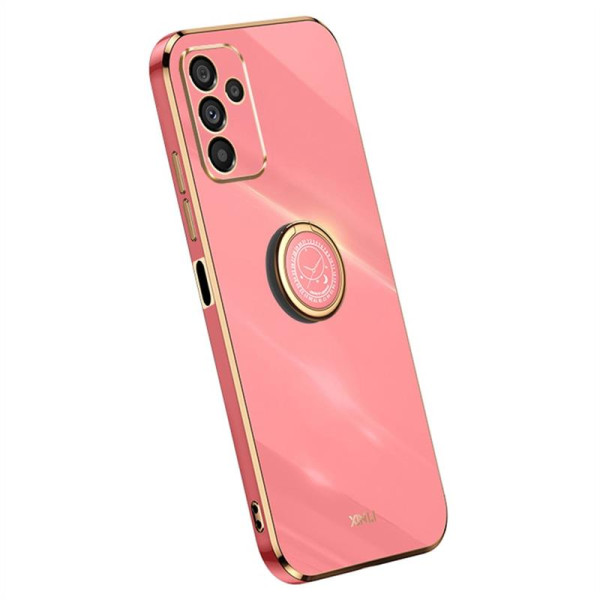 Силиконов гръб със стойка тип пръстен марка XINLI за Samsung Galaxy A14 4G/5G - червен