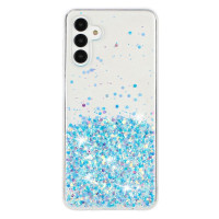 Силиконов гръб за Samsung Galaxy A15 4G/5G - син брокат