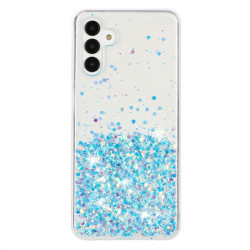 Силиконов гръб за Samsung Galaxy A15 4G/5G - син брокат