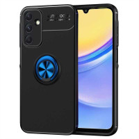 Силиконов гръб със стойка тип пръстен за Samsung Galaxy A15 4G/5G - син