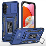 Хибриден гръб със стойка и слайдър за камера за Samsung Galaxy A15 4G/5G - син