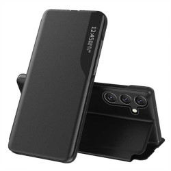 Тънък кожен калъф за Samsung Galaxy A15 4G/5G – черен
