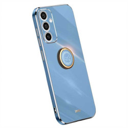Силиконов гръб със стойка тип пръстен марка XINLI за Samsung Galaxy A15 4G/5G - син