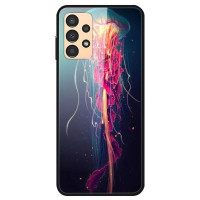 Силиконов кейс със стъклен гръб за Samsung Galaxy A23 5G - шарена медуза