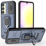 Хибриден гръб със стойка и слайдер за камера за Samsung Galaxy A25 5G - тъмно син - 0