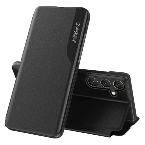 Тънък кожен калъф за Samsung Galaxy A25 5G – черен Тънък кожен калъф за Samsung Galaxy A25 5G – черен