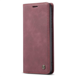 Калъф страничен flip марка CASEME за Samsung Galaxy A33 5G – винено червен
