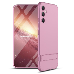 Цялостен гръб със стойка за Samsung Galaxy A34 5G - розов