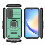 Хибриден гръб със стойка и слайдер за камера за Samsung Galaxy A34 5G - зелен - 2
