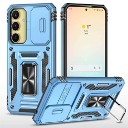 Хибриден гръб със стойка и слайдер за Samsung Galaxy A35 5G - светло син